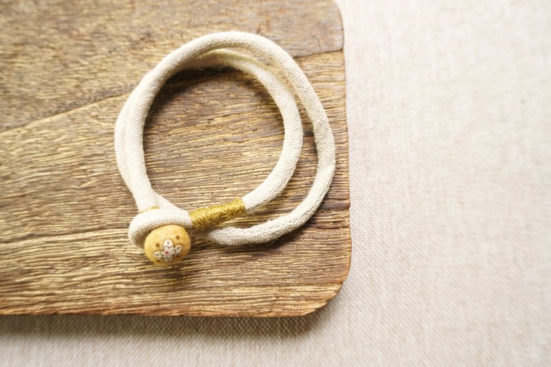 nula - Eco-Bracelet & necklace in one - 手鍊/手環 - 棉．麻 卡其色
