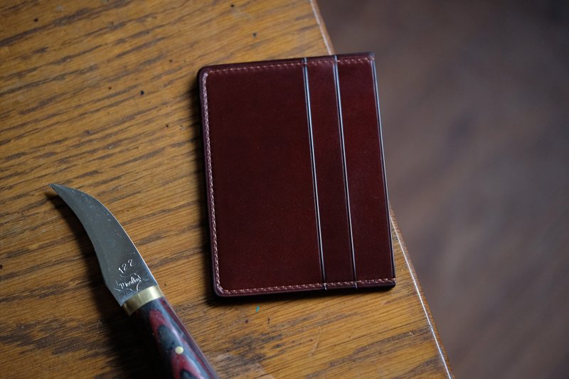 MILDY HANDS - Card Wallet D01 - 馬臀皮卡片夾 shell cordovan - 皮夾/長短夾/錢包 - 真皮 黑色