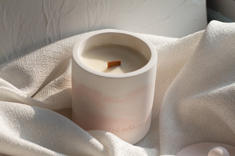 [Smudge series] NO.002 Warm sun and first snow. Handmade Scented Soy Candle 200g
