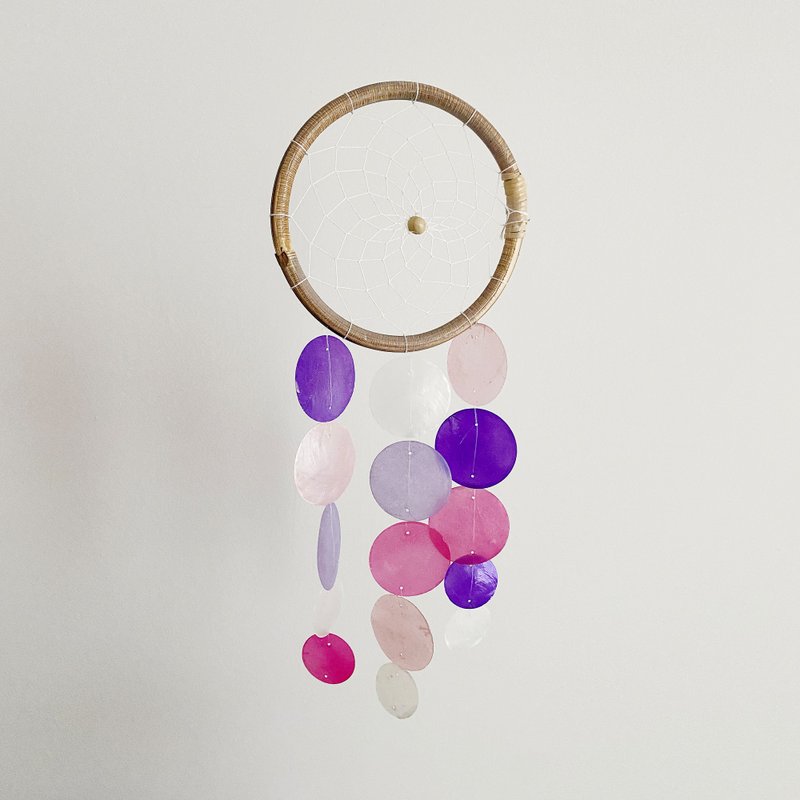 DIY-KIT|Ricotta Cheese Delicious(M)-Violet-Circle|Shell Wind Chime Mobile|#0-564 - 其他 - 貝殼 紫色