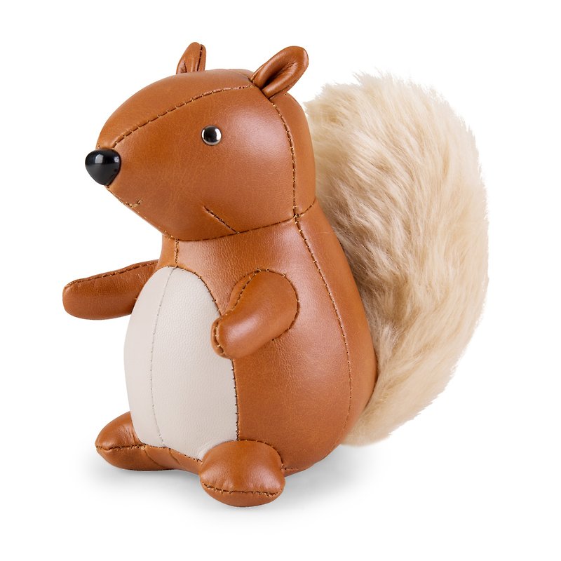Zuny - Squirrel Shaped Animal Paper Town - Items for Display - Faux Leather Multicolor