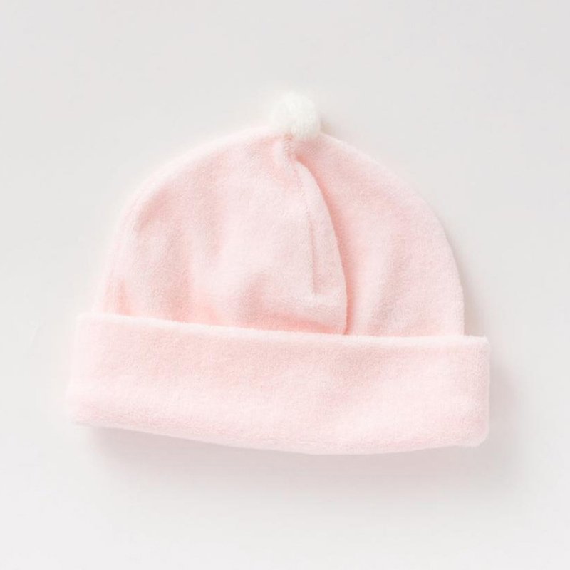 【日本OP mini】綿絨嬰兒帽 粉紅 - 嬰兒帽/髮帶 - 棉．麻 