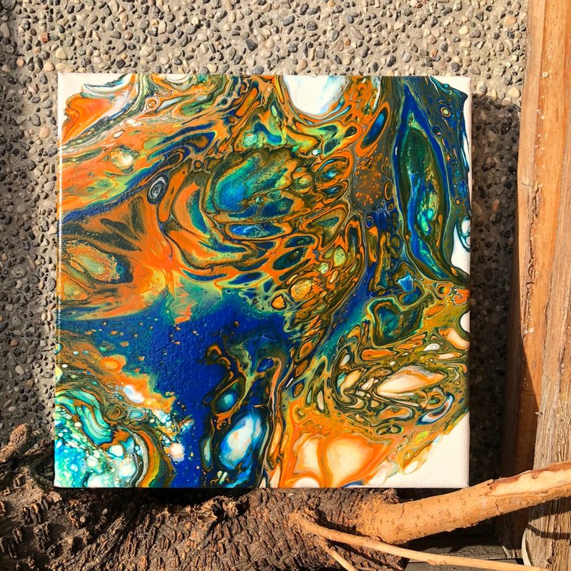 Acrylic Posters - Fluid art