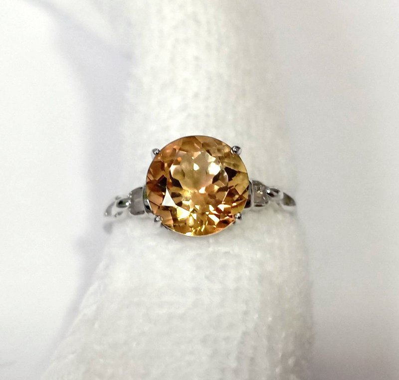 Natural imperial topaz ring silver sterling or ring wedding size 7.0 free resize - General Rings - Sterling Silver Gold