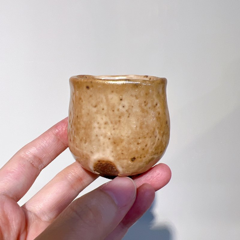 柴燒志野茶杯 - 茶壺/茶杯/茶具 - 陶 橘色