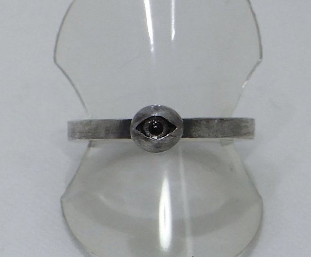 stare ball ring_5 (s_m-R.38) 銀玻戒指指环眼睛目jewelry sterling