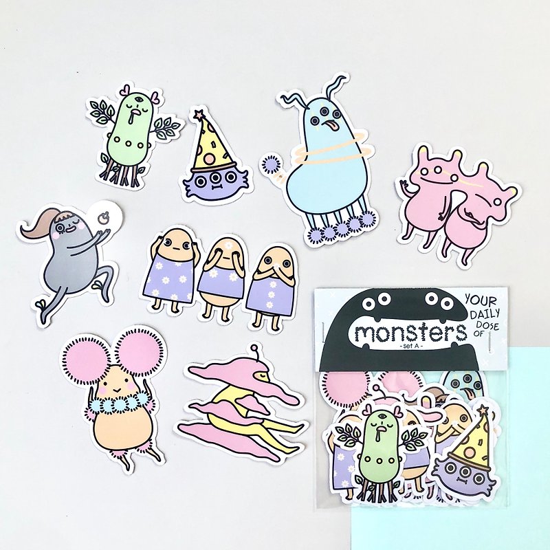 Paper Stickers Multicolor - Your Daily Dose of Monster Sticker Pack | Set A