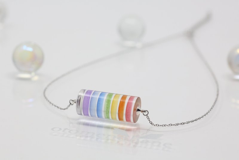 Rainbow Prism Necklace - สร้อยคอ - อะคริลิค หลากหลายสี