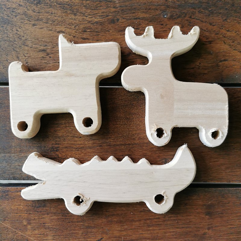 Make your own wooden toys - DOG - CROCODILE - DEER - Wood, Bamboo & Paper - Wood 