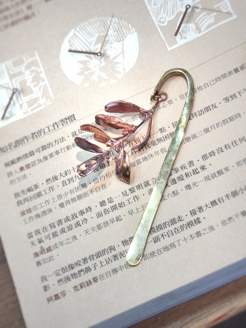 送禮 黃銅植物鑄造書籤拆信刀 -金柳 - 胸針 - 銅/黃銅 