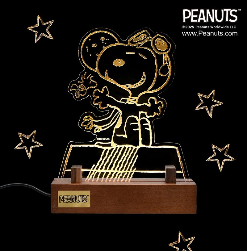 史努比系列USB壓克力立光燈 - 燈具/燈飾 - 其他材質 金色