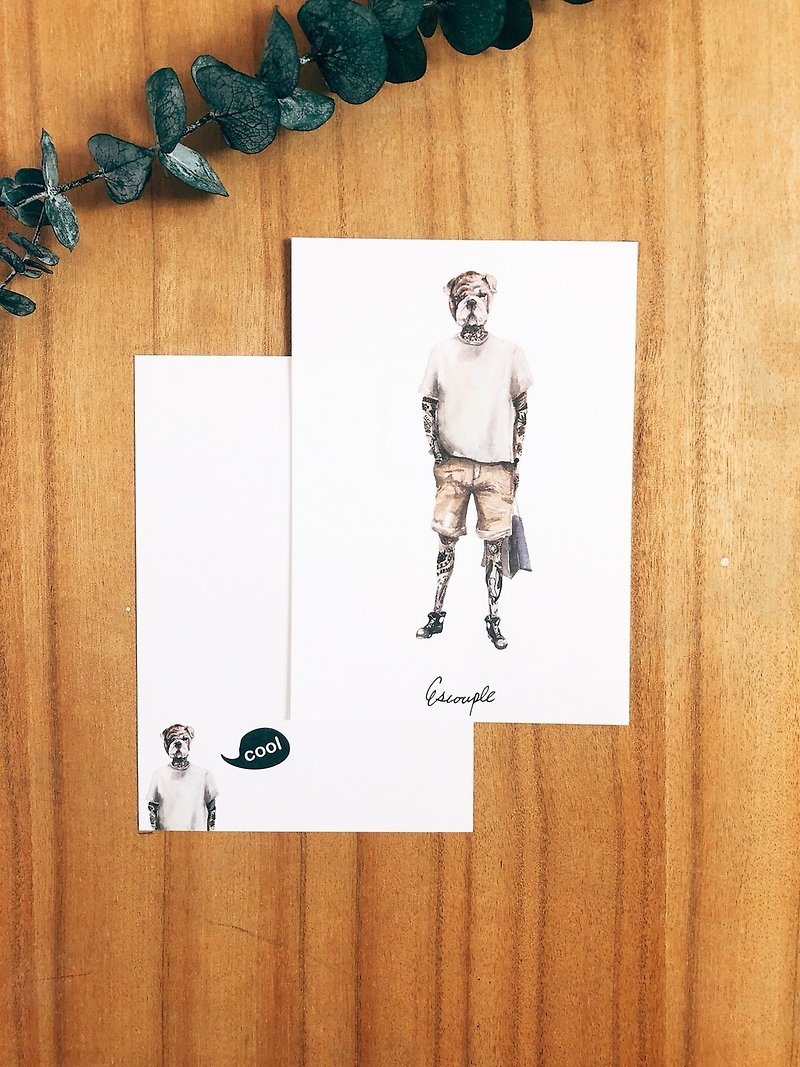 Animal Postcard - English Bulldog - Cards & Postcards - Paper Multicolor