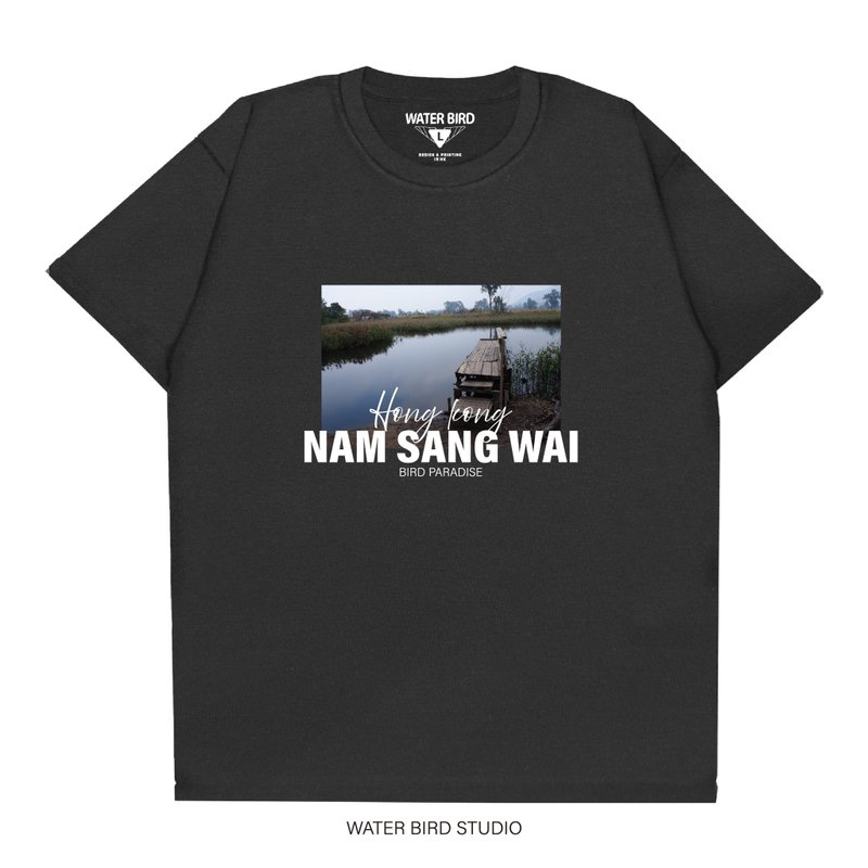 南生圍 - T-Shirt - 男 T 恤 - 棉．麻 黑色