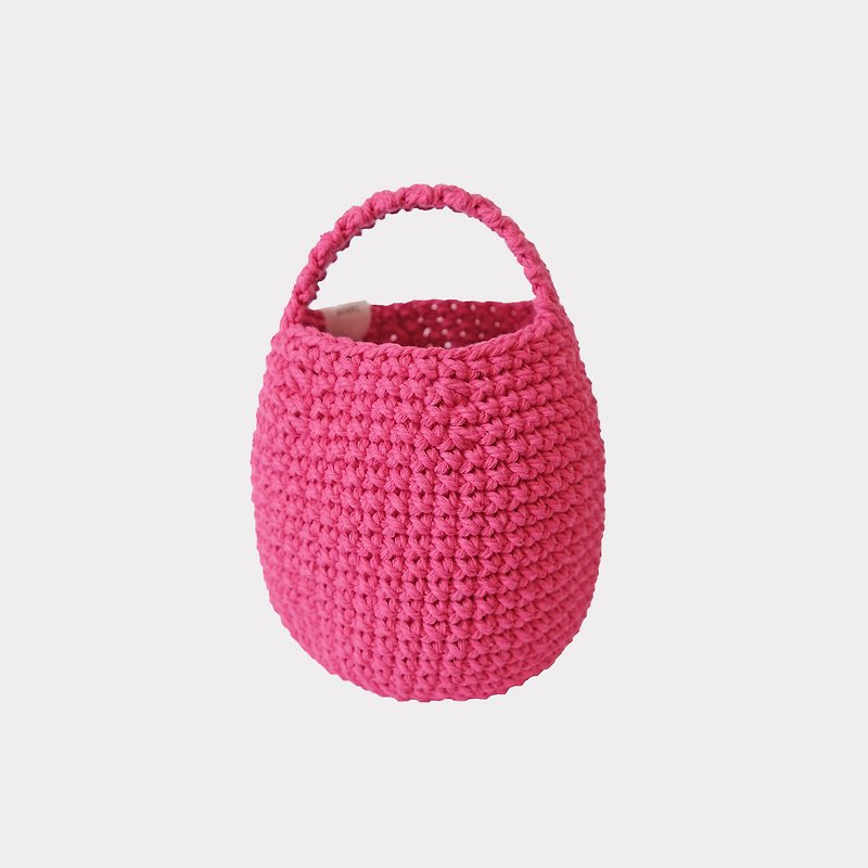 Eggie bag in pink - 手提包/手提袋 - 棉．麻 粉紅色