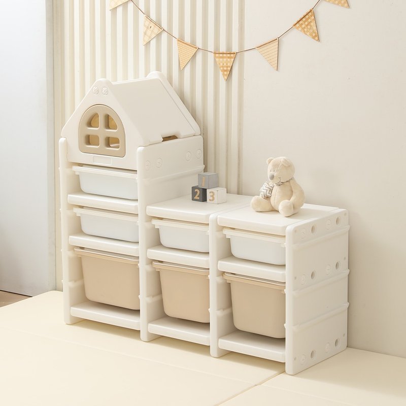 Small house children's storage cabinet children's toy shelves bookshelf children's games classification storage organization - เฟอร์นิเจอร์เด็ก - พลาสติก 