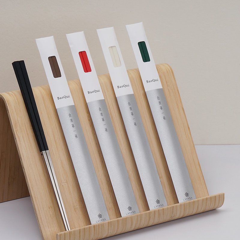 【FDA Approval】LAYANA Square Chopsticks Customized Cutlery BAOQUAI - ตะเกียบ - สแตนเลส หลากหลายสี