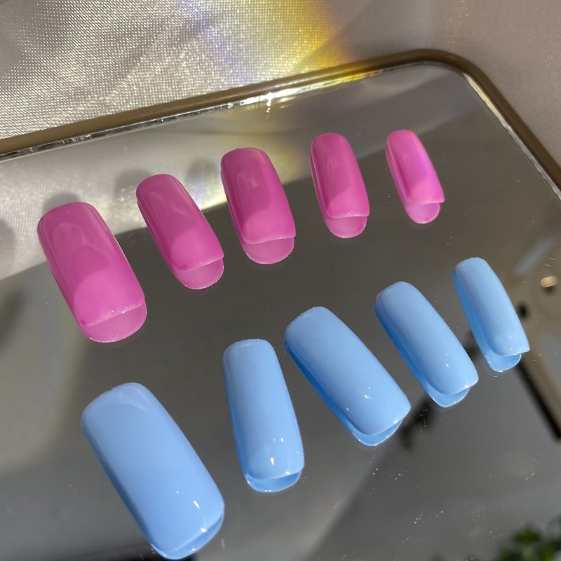 Plastic Other Multicolor - Customized Fake / Press-On-Nails - Plain Color Gel Polish Patch