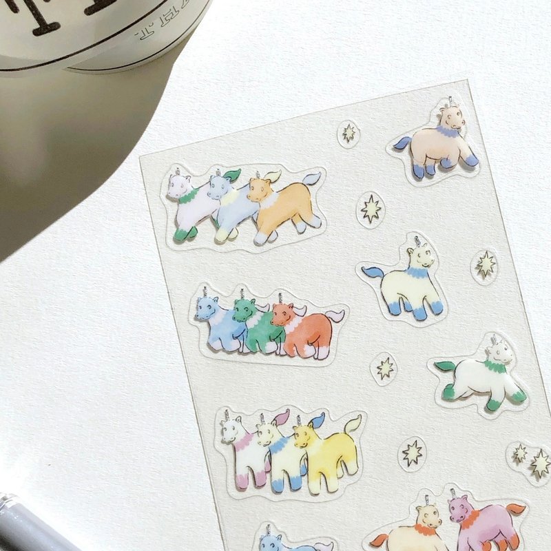 蠟燭小馬 | 迷你透明貼紙 - 貼紙 - 塑膠 多色