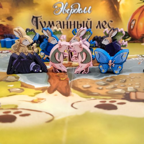 Holy Tokens 貼紙包與 Everdell Mistwood 棋盤遊戲相容