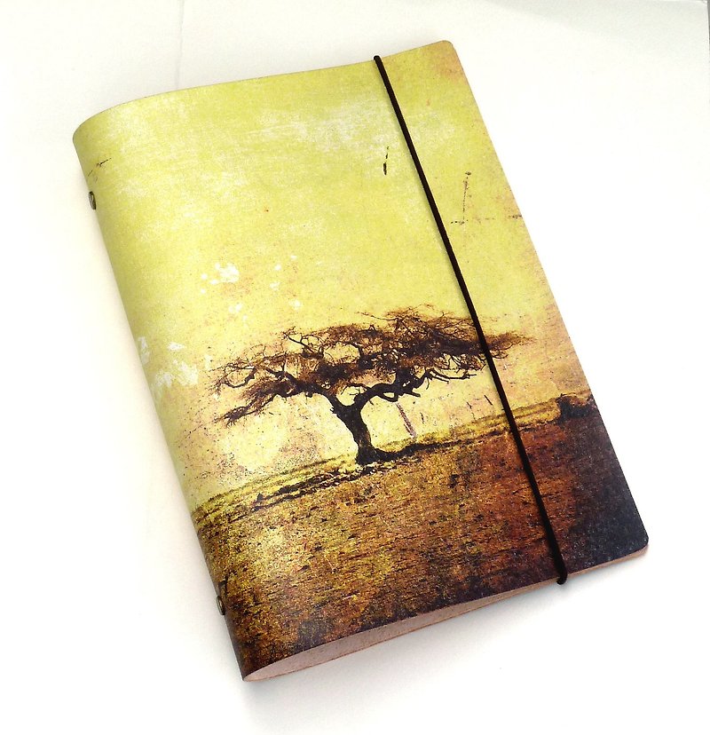 Vegetable tanned cow leather B5 binder hand account cover