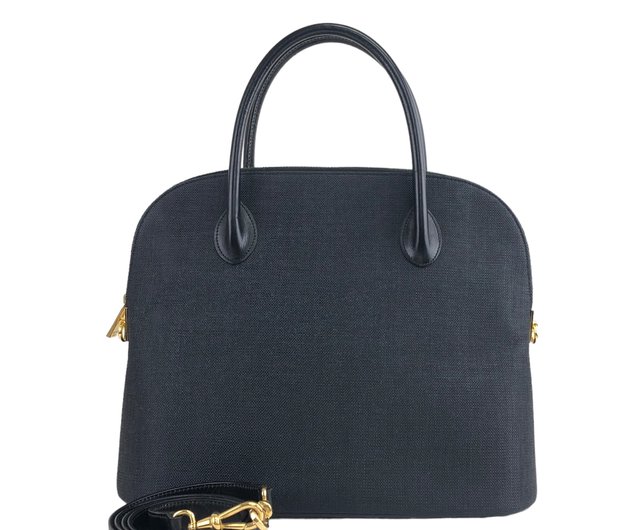 セリーヌ ハンドバッグ 2way ボリード レザー ロゴ型押し ブルー