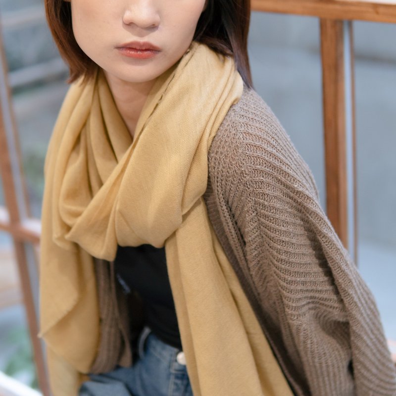 [New Year&#39;s gift] [warm props] Cashmere Wool Scarf - Caramel
