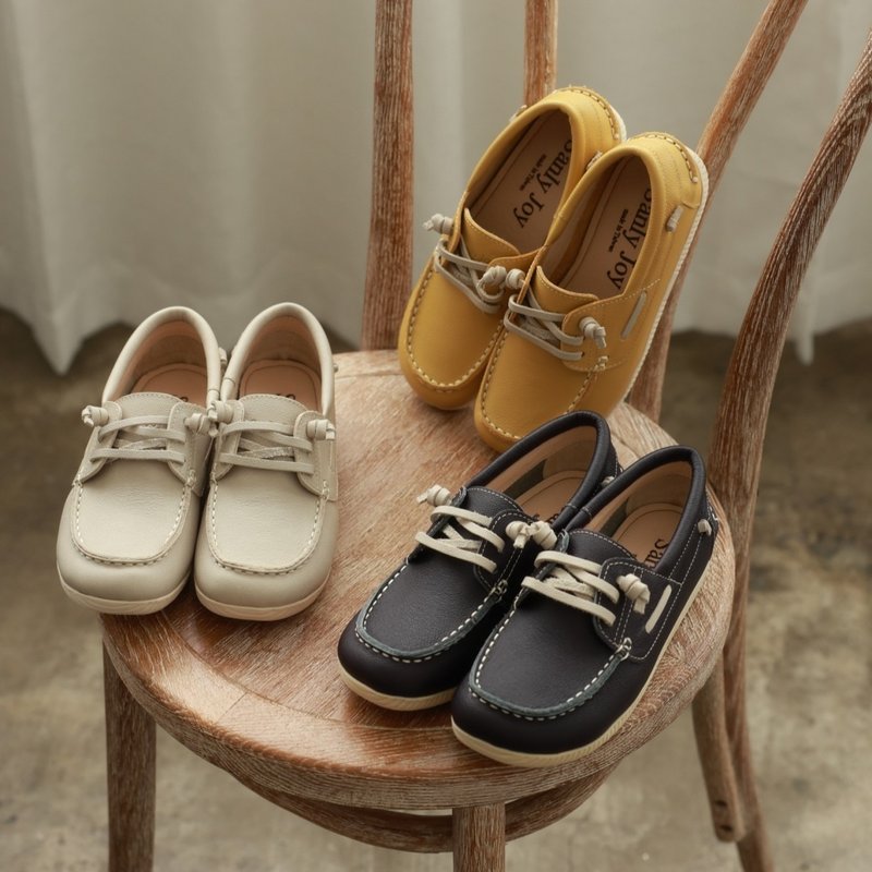 Cowhide sailing casual loafers - รองเท้าลำลองผู้หญิง - หนังแท้ หลากหลายสี