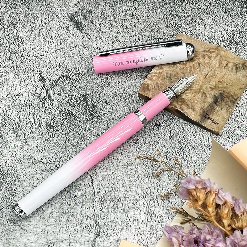 [カスタマイズギフト] Be True Pen Sakura Powder Snow デザイナーオリジナルグラデーションペン + レザーケース