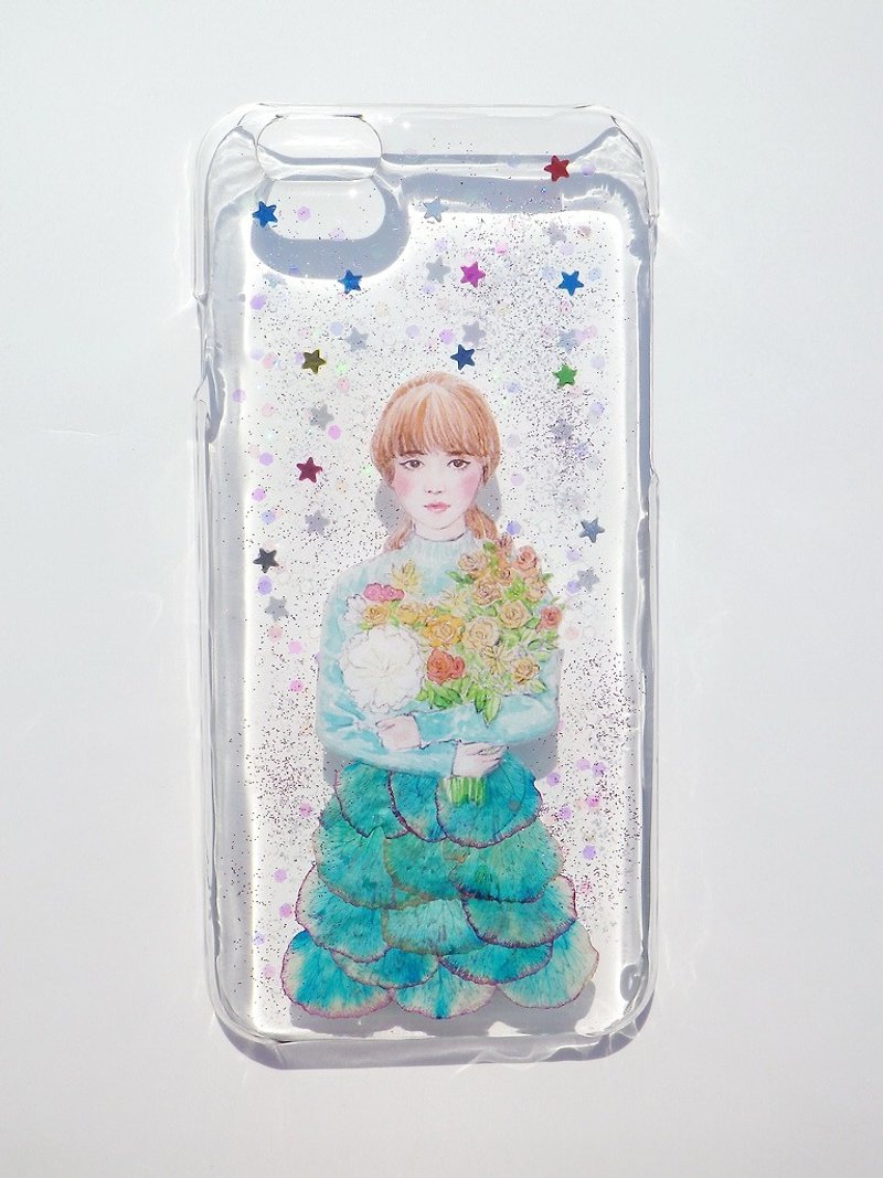 Anny's workshop hand-made pressed flower phone case for iphone 6 / 6S, a person - เคส/ซองมือถือ - พลาสติก 