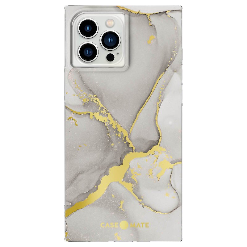 Casemate - Blox Collection  - Fog Marble - iPhone 13/12 - Phone Cases - Plastic Silver
