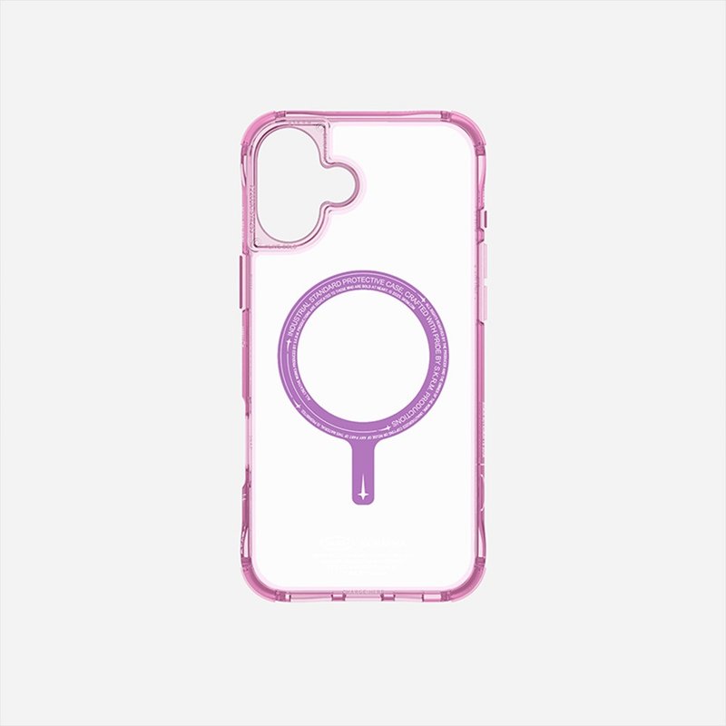 iPhone 16/Plus Saido low-key style magnetic anti-fall phone case with buckle-pink - เคส/ซองมือถือ - วัสดุอื่นๆ สึชมพู