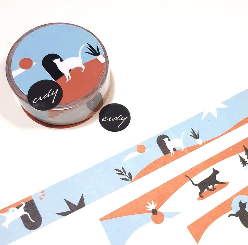 MT TAPE | Vn Cat - Washi Tape - Paper Blue