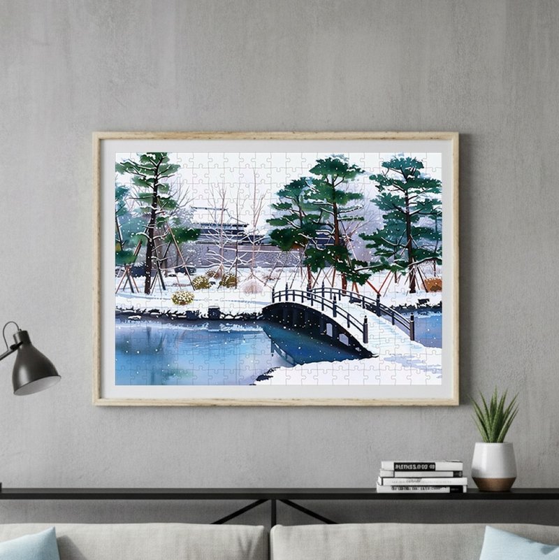 日本製手工拼圖・金澤城・日本風景・送禮、擺設 - 壁貼/牆壁裝飾 - 紙 