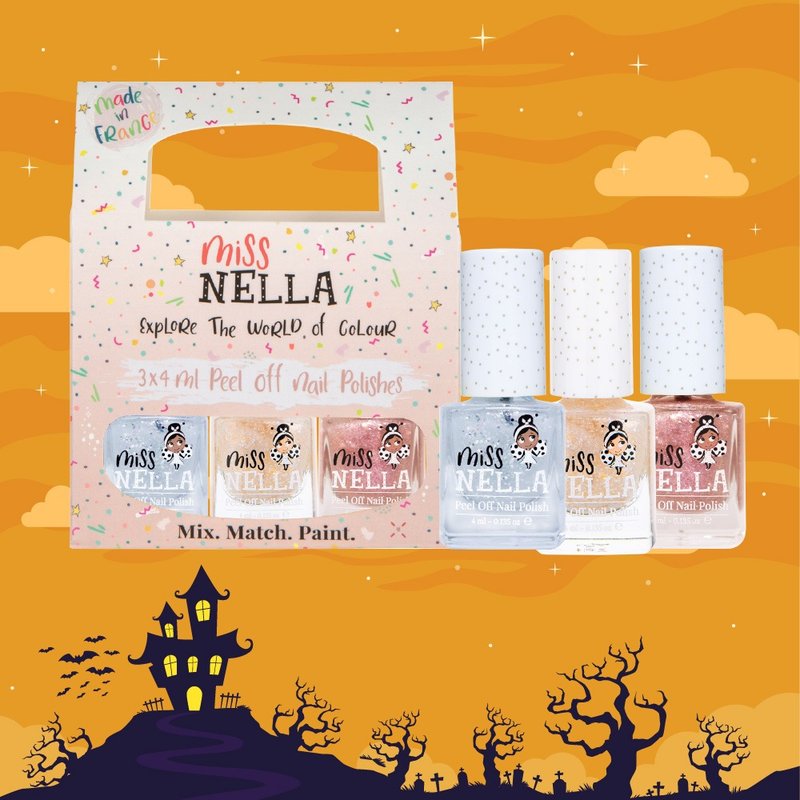 Halloween Limited //【Miss NELLA】Children's Safe Nail Polish-Shadow Girl 3 is included in the group - ยาทาเล็บ - วัสดุอื่นๆ หลากหลายสี