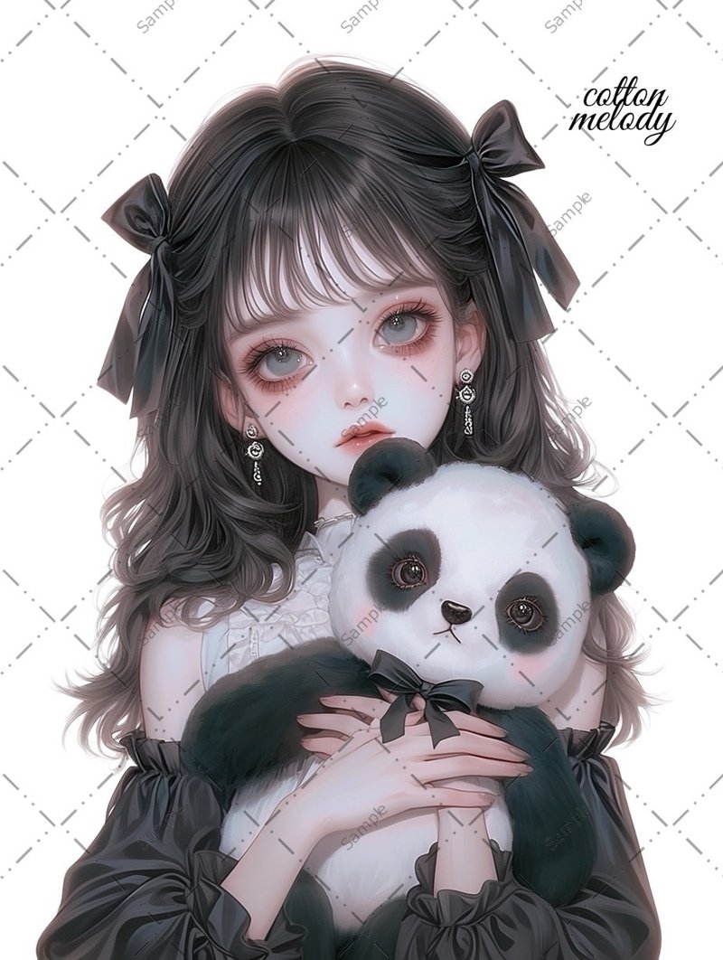 original sticker no.1422 人物ステッカー オリジナルステッカー 人物ステッカー 女の子ステッカー オリジナル人物ステッカー - 貼紙 - 紙 