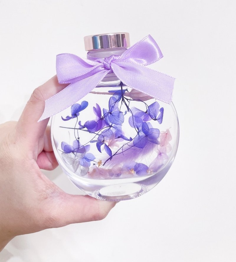 Christmas gift/exchange gift/floating flower night light/psychedelic purple/hydrangea - จัดดอกไม้/ต้นไม้ - วัสดุอื่นๆ 