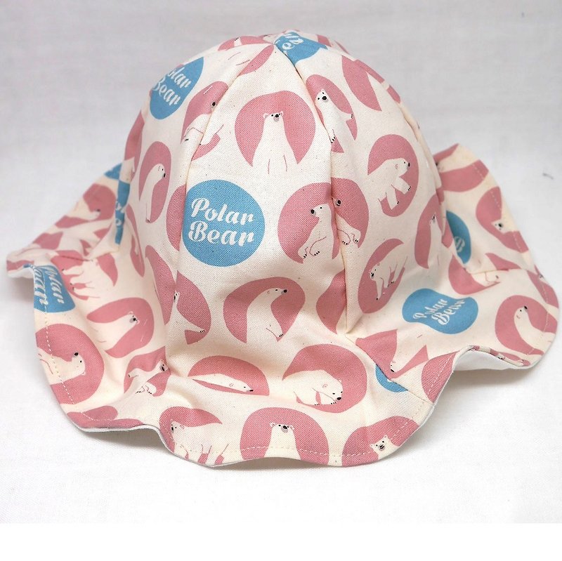 Tulip hat / polar bear pink - หมวกเด็ก - ผ้าฝ้าย/ผ้าลินิน สึชมพู