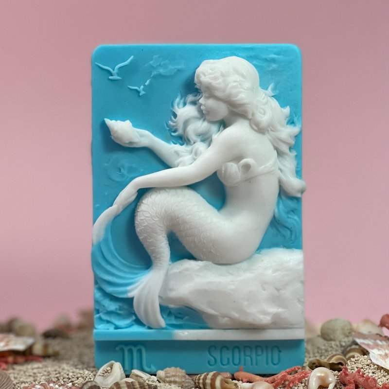 美人魚/香氛皂 12星座/天蠍座 手工皂 - 肥皂/手工皂 - 其他材質 白色