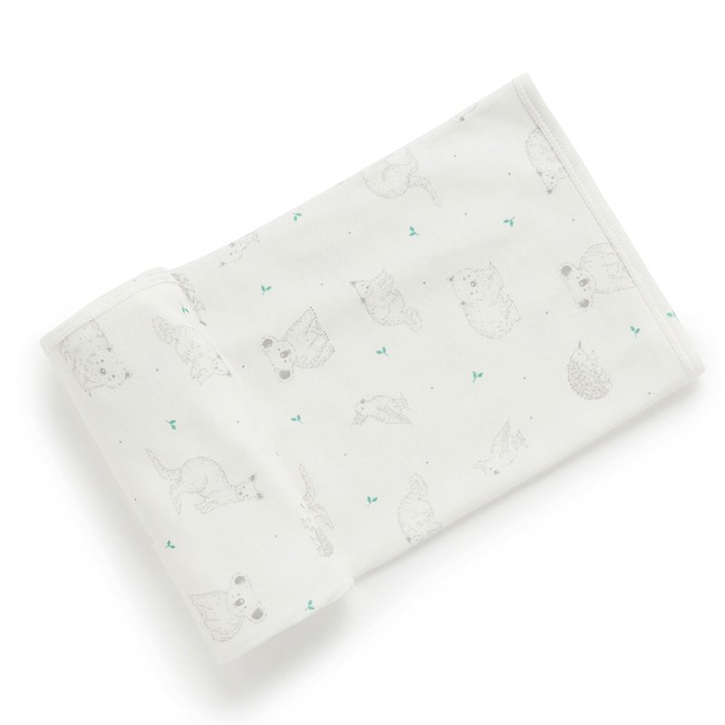 Australia Purebaby Organic Cotton Baby Cotton Blanket Newborn Wrap-Grey Print - ผ้าห่ม - ผ้าฝ้าย/ผ้าลินิน 