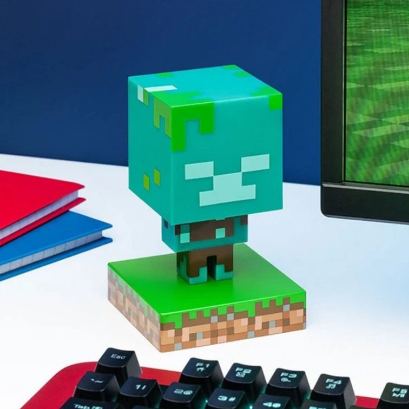 【Paladone UK】Minecraft Wheat Cube Corpse Creeper Shape Lamp Night Light ICON Series - Lighting - Plastic 