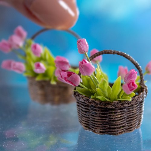 Rina Vellichor Miniatures TUTORIAL Miniature dollhouse baskets | Digital product | PDF + video