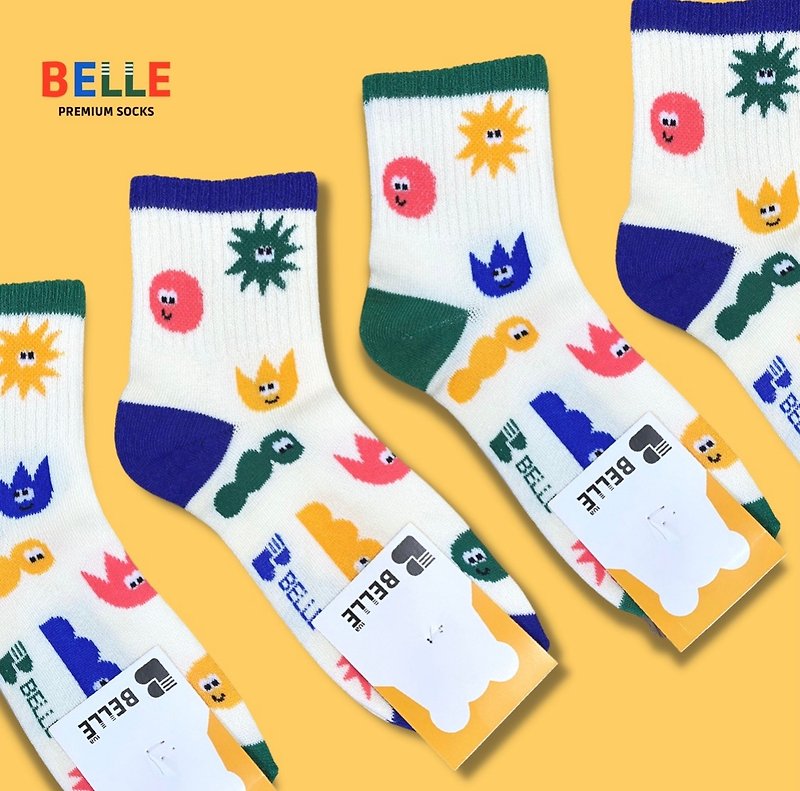 Polyester Socks Multicolor - BelleStranger Doodle Time Socks