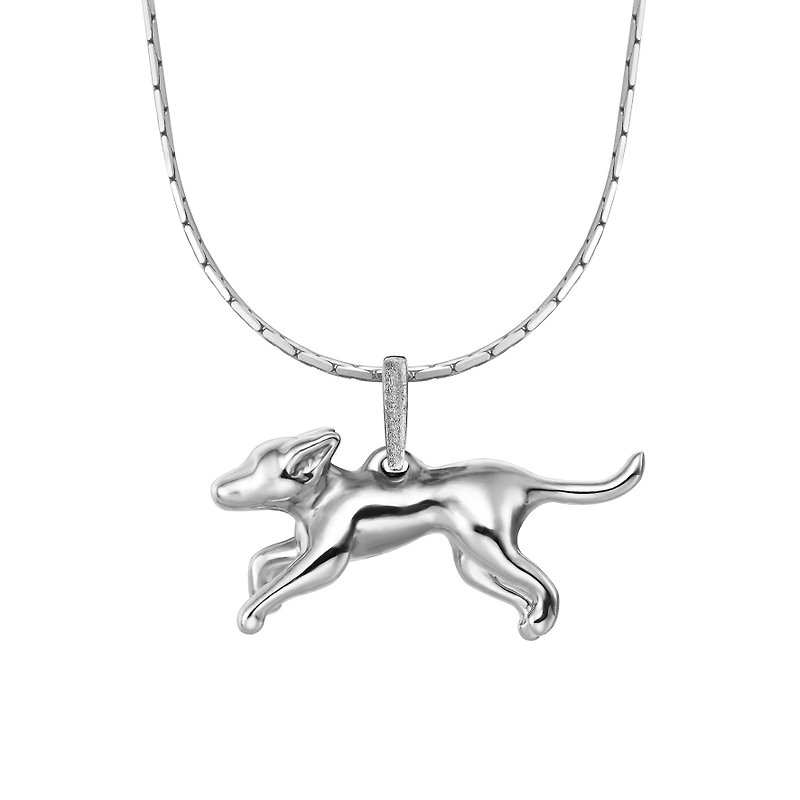 Puppy Philosophy -  puppy Runny 925silver pendant - สร้อยคอ - เงิน สีเงิน