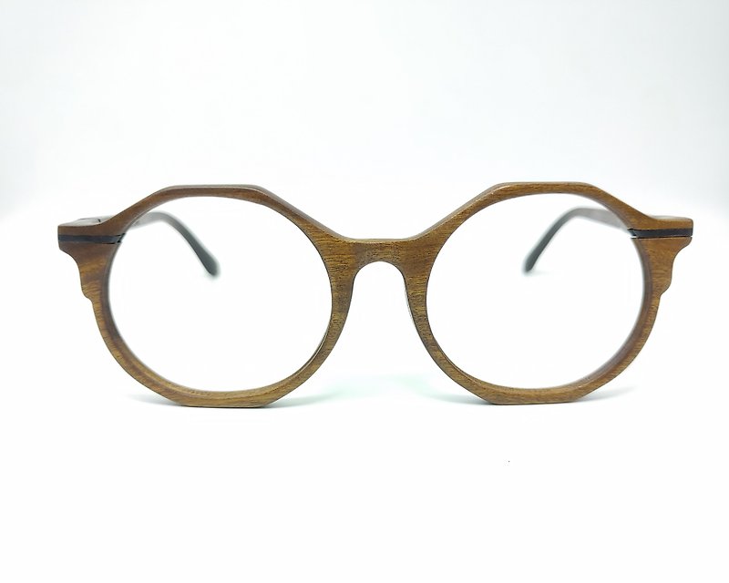 木頭 眼鏡/眼鏡框 咖啡色 - 精緻手工木製眼鏡 原木眼鏡 台灣手工製造/贈送檜木手機平板架