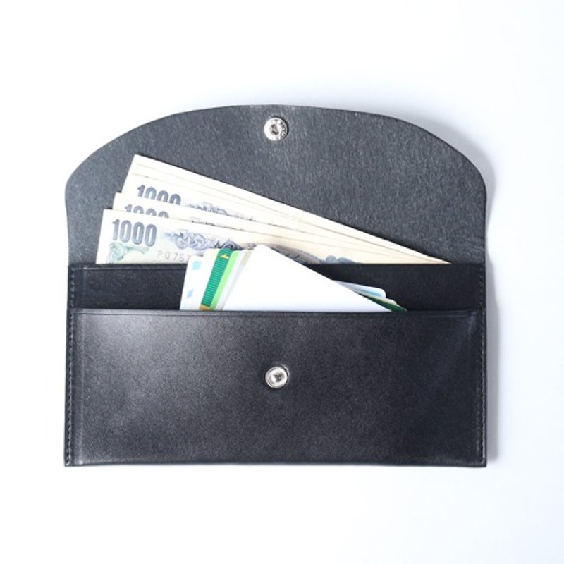 thin wallet thin - Wallets - Genuine Leather Black