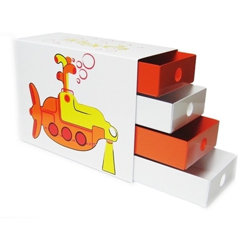 酷樂盒（潛水艇） - 居家收納/收納盒/收納用品 - 其他金屬 橘色