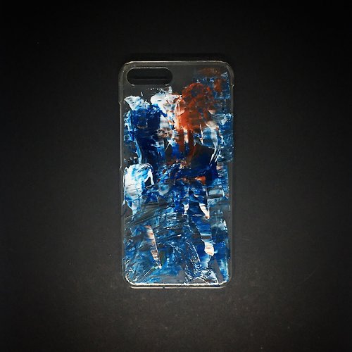 Frame of Mind x Acrylic 手繪抽象藝術手機殼 | iPhone 7/8+ | Blue Error