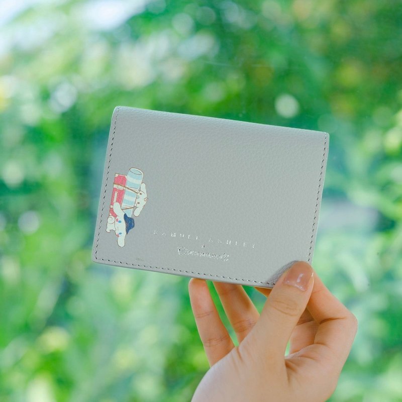【限定コラボ】サミュエル・アシュリー×シナモロール 二つ折りレザー財布グレー - 財布 - 革 グレー