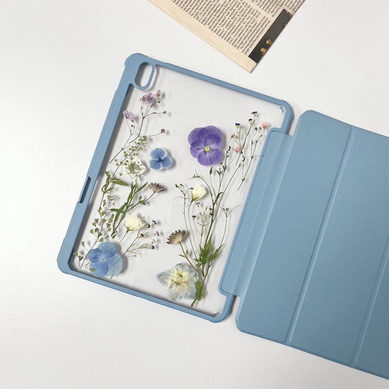 葉暗花明手工押花iPad殼 iPad Air 11寸 13寸 iPad Pro 11寸 13寸 - 平板/電腦保護殼/保護貼 - 植物．花 