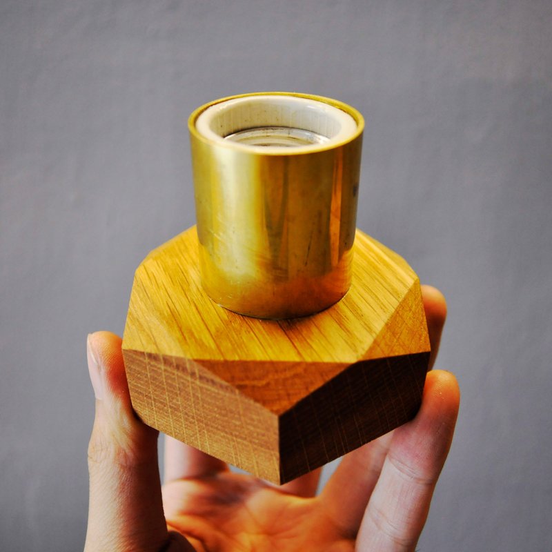 White Oak Lampholder / 六角白橡木燈座 - 燈具/燈飾 - 木頭 金色